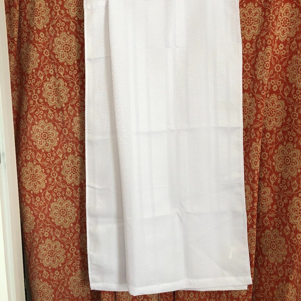 Waffle weave curtains